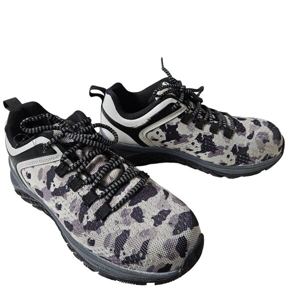 Thorogood Composite Safety Toe Sneakers Gray Camo Mens 7.5 W Wide - Picture 4 of 12
